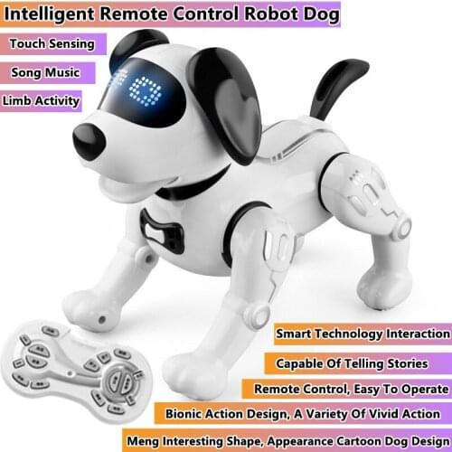 Intelligent Early Education Action Programming Remote Robot Dog Touch Sensing Song Music Learning English Interactive Kid RC Toy