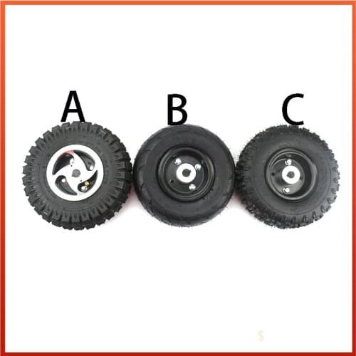 3.00-4 4.10-4 tires wheels 4 inch hub Rim with 4.10-4 tyre and inner tube fits ATV Quad Go Kart 47cc 49cc