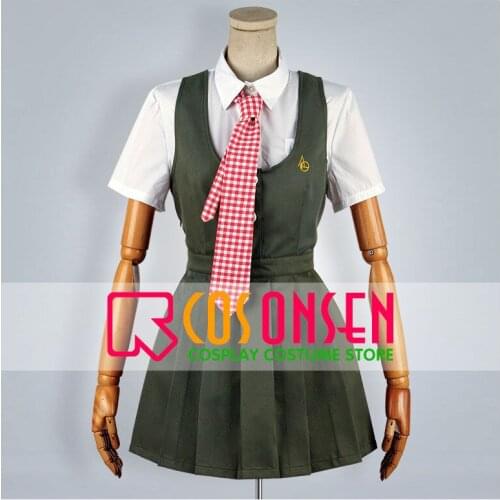 COSPLAYONSEN Danganronpa 2 Mahiru Koizumi Cosplay Costume Green Dress Full Set