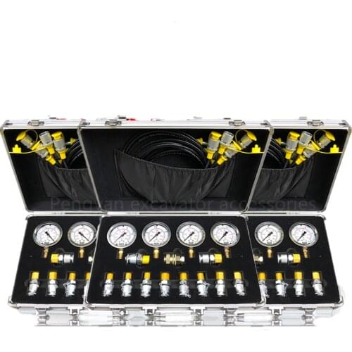 Manometer parts for Excavator pressure gauge hydraulic pump pressure gauge oil pressure gauge test meter box set repair tool