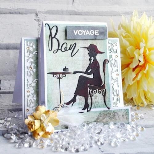 Tea Time Elegant Lady Silhouett Metal Cutting Dies DIY Scrapbooking Embossing Paper Cards Making Craft Supplies New 2019 Dies