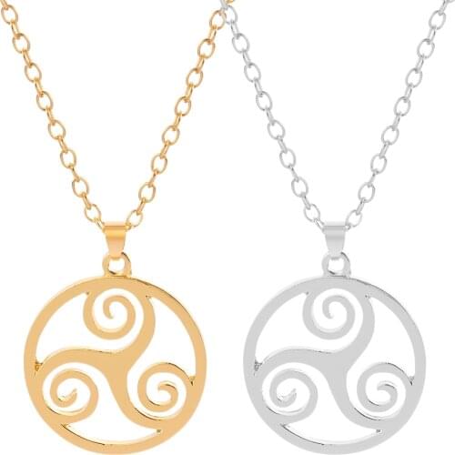 Trendy Teen Wolf Inspired Necklace Metal Triskele Triskelion Allison Argent Men Round Pendants & Necklaces Movie Jewelry Gift
