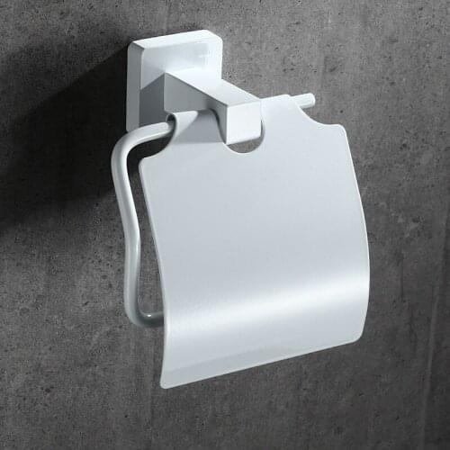 Bathroom Tissue Paper Holder Bathroom Wall Mount Toilet Paper Holder with Cover for Restaurant Hotel Home Shopping Mall