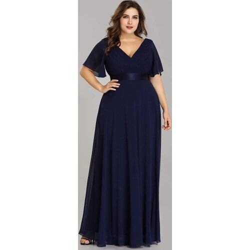 Summer New Evening Dress High Waist Mid-sleeve Fashion V-neck Slim Temperament Prom Dress with Elegant Formal Ball Gown A147