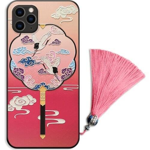 Retro 3D Emboss Phone Case For Samsung S10e S8 9 10 20 21 Ultra Plus Note8 9 10 20 Ultra Plus Soft TPU Back Cover Tassel case