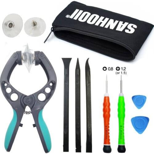 SANHOOII 10 in 1 Mobile Phone Repair Tools Kit LCD Screen Opening Pliers Tool *0.8 Screwdrivers for iPhone 4s 5 5c 5s 6 6s Plus