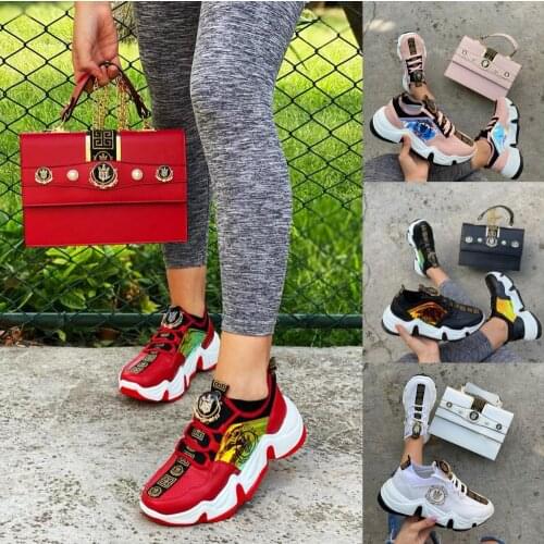 Miss Melisa Shoes and Bag stylish sneakers bag set Code S100