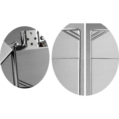 Lighters Brass Shell Double Engraving Machine Parallel Line Red Copper Windproof Lighter Birthday Gift for Boyfriend