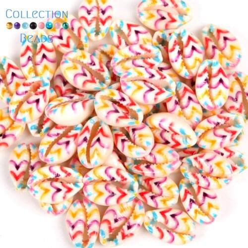 10-20mm Natural Colourful Seashell Cowrie Conch Loose Spacer Beads Beach Sea Shells DIY for Jewelry Making Bracelet 10Pcs