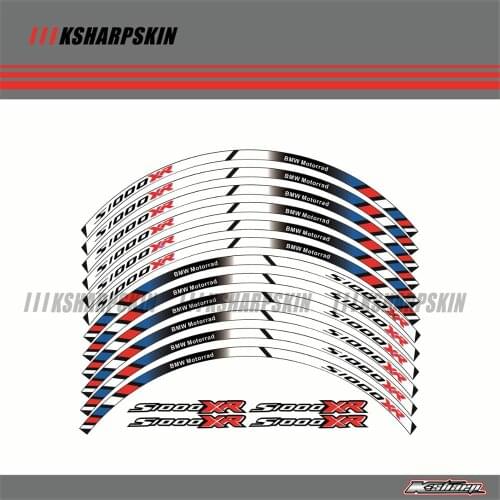 12 X Thick Edge Outer Rim Sticker Stripe Wheel Decals FIT BMW S1000XR 17