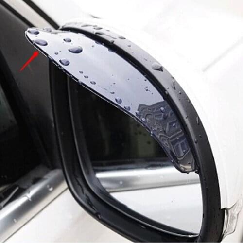 2Pcs Car Rear View Mirror Rain Eyebrow Rain Shield Shade Cover for Volvo S40 S60 S80 XC60 XC90 V40 V60 C30 XC70 V70/Mini Cooper