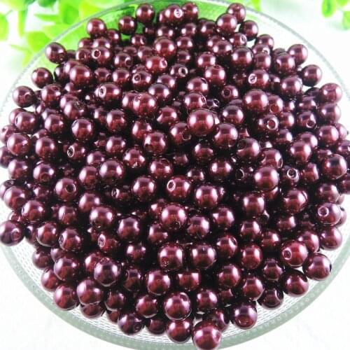 6mm 8mm 10mm 12mm 14mm Acrylic Round Imitation Pearl Beads for Fashion Bracelets & Necklaces Making Jewelry Accessories AS-22