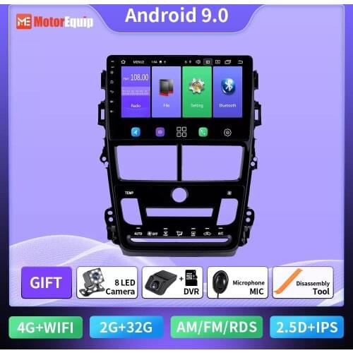 Autoradio For Toyota Vios Yaris 2018-2020 2din 2 Din Car Radio Multimedia DVD Player Android 9.0 Bluetooth WIFI Audio for Cars