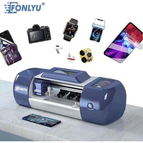 Fonlyu Free Shipping Plotter Film Cutting Machine Flexible Hydrogel Film For Pad Phone Front Screen Protective Back Film Cutter