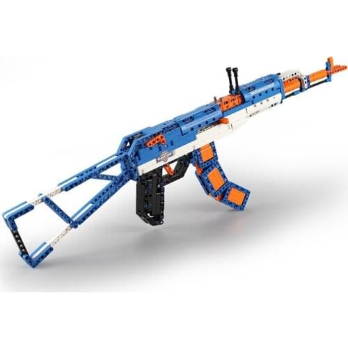 Military Weapons series AK-47 Assault Rifle Guns Model Bricks Building Blocks Toys for Children Gifts Kids 498Pcs