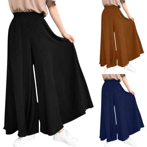 Womens Fashion Solid Pants Color Hight Waist Draw String Casual Long Pant Comfy High Quality Daily Pant Ropa Mujer Dropshipping