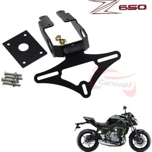 License plate holder LED light for KAWASAKI Z650 NINJA 650, 2017-2019 motorcycle accessories tidy tail Fender CNC eliminator