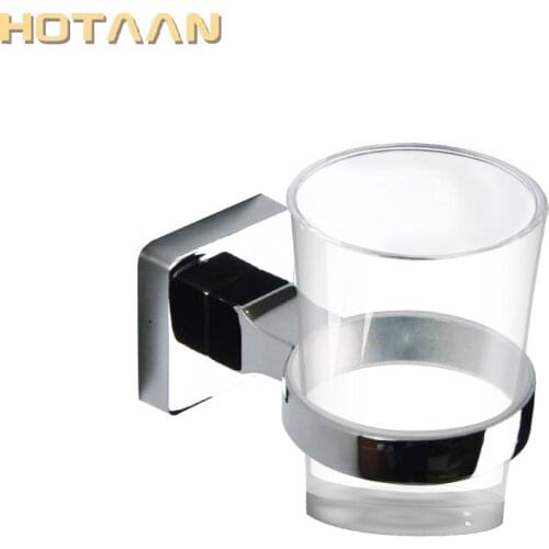 Cup & Tumbler Holders Stainless Steel Wall Mounted Bathroom Accessories Product Chrome Color Square Cup Holder YT-10797