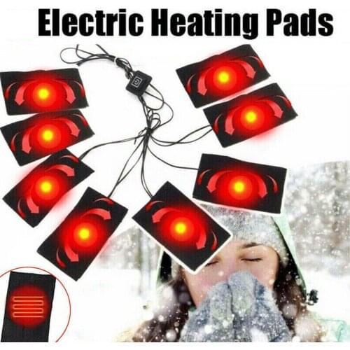 Hot Safe USB Electric Heated Jacket Heating Pad Outdoor Themal Warm Winter Heating Vest Pads For DIY Heated Clothing