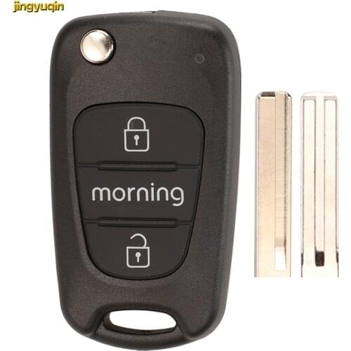 Jingyuqin 10pcs Remote Car Key Fob Shell For Hyundai I20 I30 IX35 Accent Kia Morning Picanto Sportage Rio 3 K2 K5 Ceed Cerato 3B