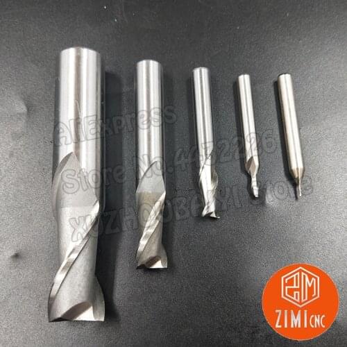 2 3 4 5 6mm Straight Shank End Mill 4 Flutes Teeth Milling Cutter High Precision HSS Metal CutterRouter Bit CNC Tool Set