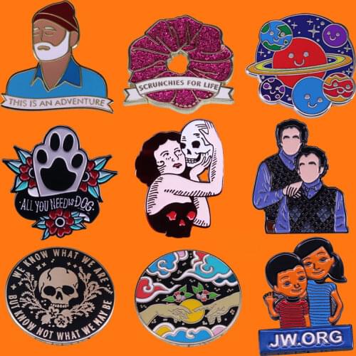 Creative Anime Enamel Pins Funny Metal cartoon brooch Collect Men Women Fashion Jewelry Gift Backpack Collar Lapel Badges