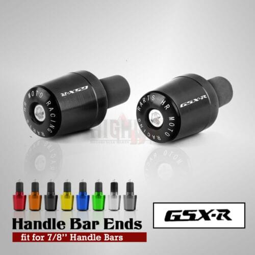 Motorcycle CNC 7/8'' Handlebar End Grips Accessories Handle Bar Cap End Plug For Suzuki GSXR 600 GSXR 750 1000 GSX250R