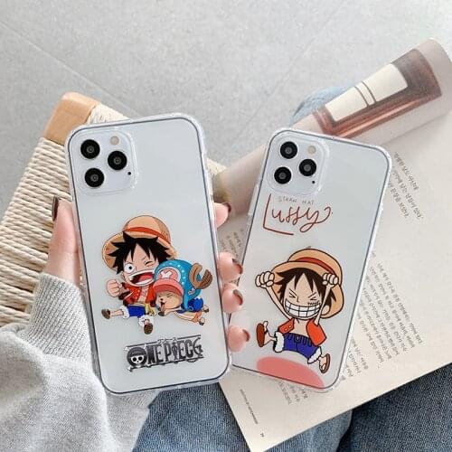 HOT classic Japan Cute One Anime Case For iPhone 11 Pro X XS MAX 7 8 Plus 12 Mini Lovely 3D Cartoon Candy Soft TPU Back Cover