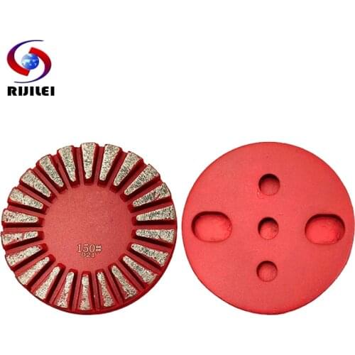 RIJILEI 3Inch Diamond Concrete Grinding Pad 80mm Metal Bonded Diamond Grinding Wheel Redi Lock Floor Sanding Polishing Disc JX10