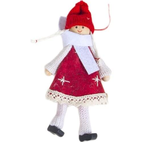 Christmas Pendant Drop Knitted Felt Long Legs Hanging Doll Christmas Tree Ornaments Holiday Decorations