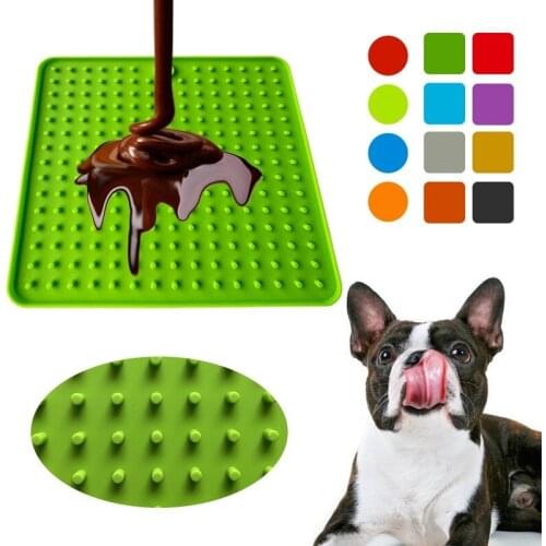 Dogs Cats Slow Food BowlsMat New Pet Dog Feeding Food Bowl Silicone Dog Feeding Lick Pad Dog Slow Feeders Treat Dispensing