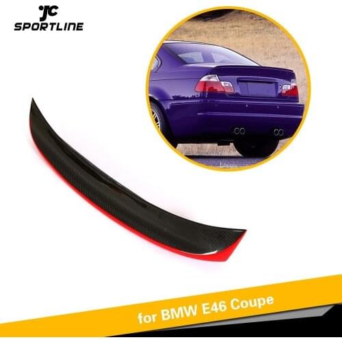 Carbon Fiber Trunk Spoiler for BMW E46 Base Coupe 2-Door 1998-2005 Rear Wing Spoiler Trunk Protector Cover