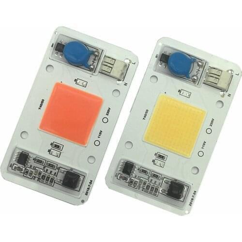 AC220V LED Plant Growth AC220V 50W LED Full Spectrum 380-840nm Pink And White COB for Promoting Plant Growth chip