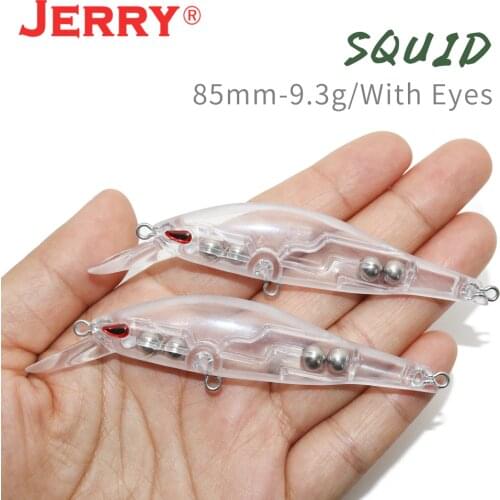 Tomic 8.5cm Sinking Jerkbait Minnow Unpainted Blanks Hard Plastic Bait Fishing Lures 10pieces Set