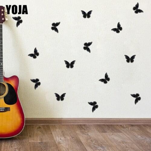 YOJA 7×4.9CM 21PCS Butterfly Cartoon Kids Room Decoration Creative Home Wall Stickers Decals 8WS0044