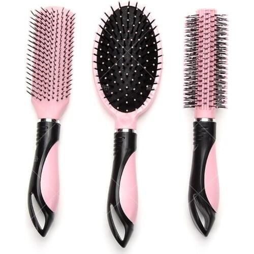 Women Curly Hair Scalp Massage Comb Bristle Nylon Hairbrush Wet Curly Detangle Hair Brush for Salon Hairdressing Styling Tools