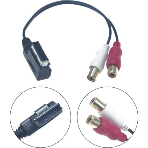 1 PCS Car MDI/AMI Interface To 2-RCA Female AUX Cable For Audi Volkswagen Audio Music Wire Aux Adapter