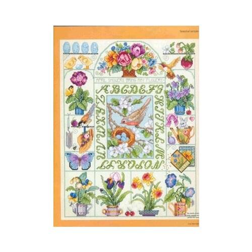 14/16/18/27/28 Counted Cross Stitch Kit Seasonal Sampler Bird Four Season Seasons Spring Summer Fall Autumn Winter