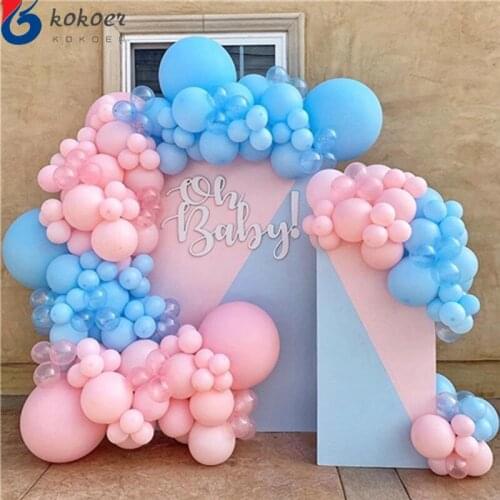 196pcs Blue Pink Balloon Garland Gender Reveal Ballons Arch Kit Boy Girl Baby Shower Decoration Globos Babyshower Party Supplies