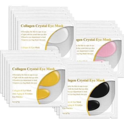 LANBENA 24K Gold Eye Mask Collagen Eye Patches Dark Circle Puffiness Eye Bag Anti-Aging Wrinkle Firming Skin Care 2PCS=1 Pairs