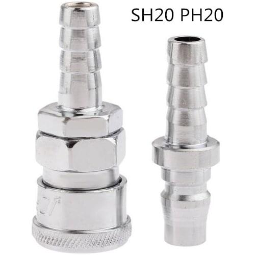 2Pcs Pneumatic Fittings Air Line Hose Compressor Connector Quick Release Coupler Air Line Fittings for 8mm Hose Pneumatic Parts
