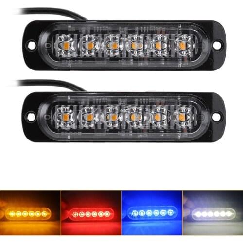 2PCS Warning Light Synchronization Function Emergency Vehicle Truck LED Grille Light Head Surface Mount Police Warning Light