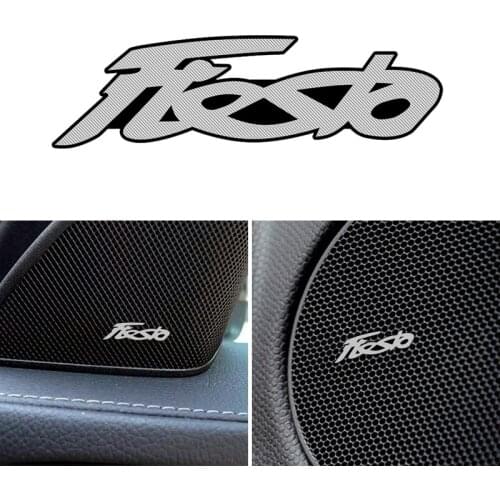 4pcs Car Auto Speaker audio Badge Sticker Decoration Decal for Ford Fiesta EcoSport Emblem Car Styling