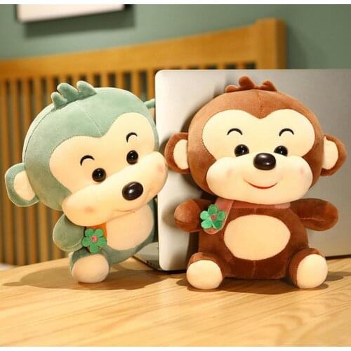 40cm/30cm/23cm Creative Stuffed Monkey Toy Rich Facial Expression No Deformation Fluffy Baby Plush Monkey Cushion for Children