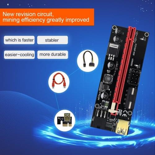50pcs TISHRIC GPU PCI-E PCIE Riser 009s Card PCI E X16 Extender USB 3.0 to 6pin Adapter Cable Mining Riser For Video Card