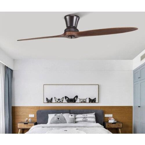 60 Inch Wooden Ceiling Fan Simple Ceiling Fan without Light with Remote Control Nordic industrial Five-Gear ceiling fan 110-220V