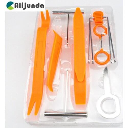 Alijunda Car styling 12pcs Car Radio Door Clip Panel Kit For Honda CRV Accord Odeysey Crosstour FIT Jazz City Civic JADE Crider