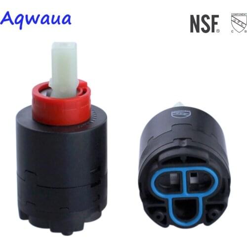 Aqwaua 40MM Pressure Balance Rotary Type Ceramic Disc Mixer Faucet Cartridge with Distributor with Filter Replacement Part