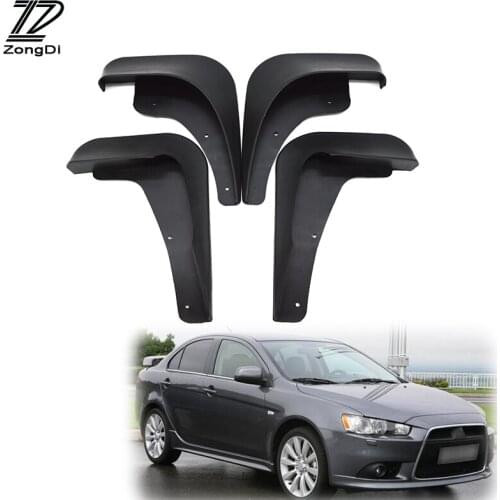 ZD Car Front Rear Mudguards For 2008 2009 2010 2011 Mitsubishi Lancer 9 With Side Skirt GTS Accessories Mud Flap Styling Fenders