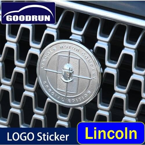 Car Metal Body Logo Sticker for Lincoln Car 3D shield styling exterior auto decoration accessories